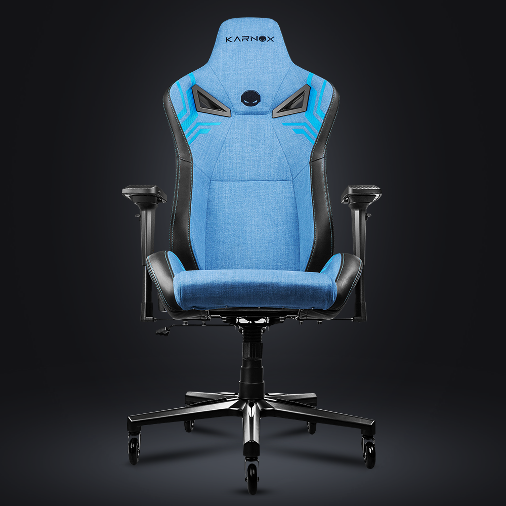 KARNOX blue/black Gaming Chairs - Legend TR- Bluish-Grey/Ergonomic/PU Leather/Reclining/Adjustable Seating