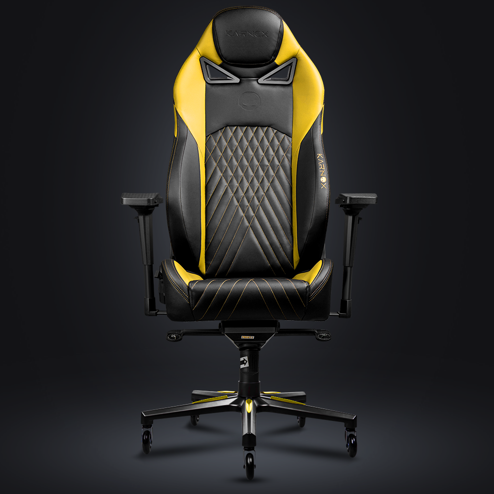 KARNOX DEFENDER balck & yellow Gaming Chair - Ergonomic/High-back with Pillow & Lumbar Support